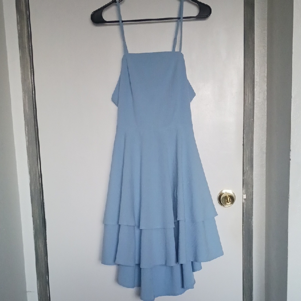 LIght BLUE Spaghetti Strap Dress